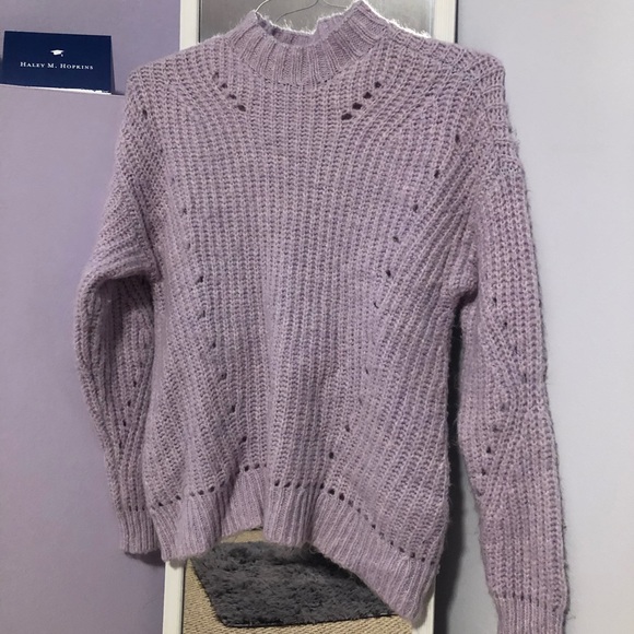 American Eagle purple knit sweater, very lightly worn. - Picture 5 of 5